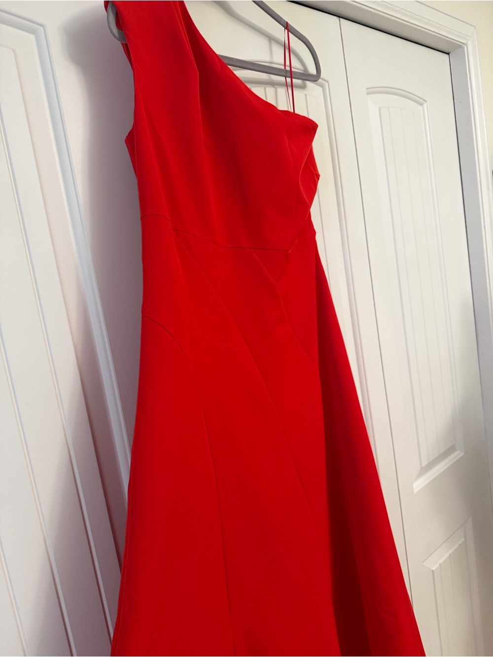 Tuckernuck x India Hicks NWT medium Fiery Red One-Shoulder A-Line Dress - Picture 5 of 8